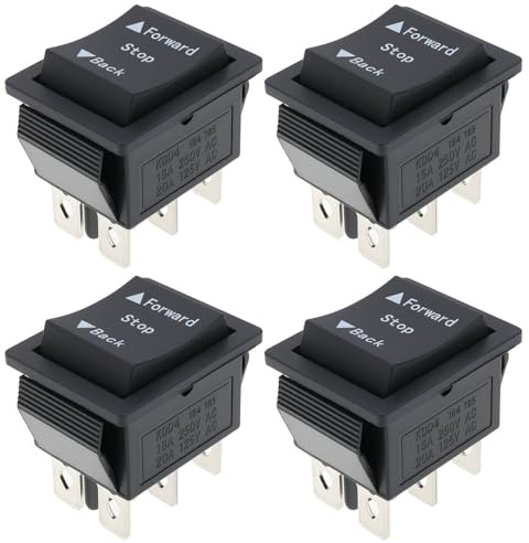 SG Store 4 Interrupteurs Marche Avant/arrière 31x25mm Compatible avec Les Véhicules électriques Power Wheels F 6V 12V 24V
