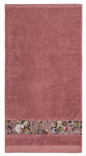 ESSENZA Handtuch Fleur Dusty Rose, 60x110 cm - 97% Baumwolle, 3% Polyester - Blumen Pfingstrosen Tulpen
