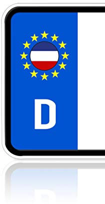 Ritter Mediendesign 2 Stück Nationalflagge Trikolore Aufkleber France Sticker Frankreich Plakette Nummernschild Waschstrassenfest