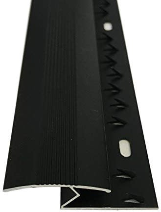 Metal Z Edge Door Bar Trim Carpet to Laminate (900mm, Matt Black)