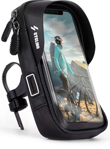 ONEFLOW Handyhalterung Fahrrad Lenkertasche Wasserdicht für Huawei P Reihe Fahrradhalterung 360° Drehbar Handyhalter Motorrad Fahrradtasche Lenker Smartphone Halterung mit Fenster, Schwarz