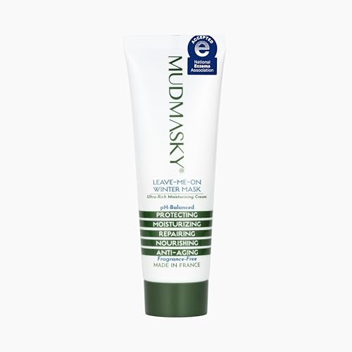 MUDMASKY Leave-Me-On Winter Mask (Moisturizer), National Eczema Association. Awarded Seal of Acceptance. Face Moisturizer for Eczema, and dry skin. Number 1 used moisturizers in hospitals