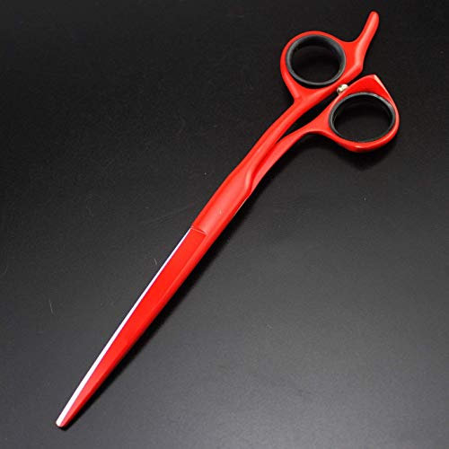 Friseurschere, Größe7,0 Zoll Rechtshand Haarschneideschere, Professionelles Haarschneiden Haarschneideschere Salon Professionelle Friseur Haare Schneide,Rot,7.0Inch