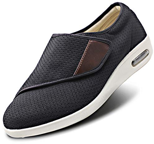 Damen-Wanderschuhe mit Fußgewölbeunterstützung, Diabetiker-Schuhe, verstellbarer Verschluss, extra breite Breiten, orthopädische Walking-Sneaker, Diabetiker-Ballen für zusätzliche Dämpfung und