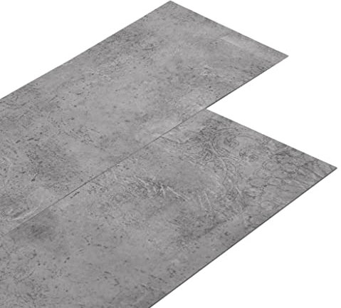 vidaXL PVC Laminat Dielen Selbstklebend Vinylboden Vinyl Boden Planken Bodenbelag Fußboden Designboden Dielenboden 5,02m² 2mm Zementbraun