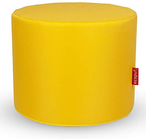 Ecopuf Pouf Repose-Pieds en Polyester pour extérieur et intérieur - Pouf Rond rembourré