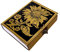 vintage sunflower leather journal Writing notebook embossed beautiful daily use book of shadows blank yellow with black unlined travel sketchbook with lock diary gift for women 7x5 inch