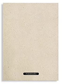 Matabooks, nachhaltige und vegane Notizbücher A5 aus Graspapier, Nava, 142 Seiten, Natur, Handmade, Made in Germany (Easy M)
