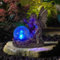 Garden Mile Solar Outdoor Fairy Light Statue, Multicoloured LED Garden and Patio Ornament Novelty Lighting Solar Powered Garden Figuine with Lights Outdoor Decorative Ornaments