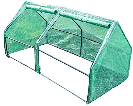 Garden Gear Cloche, Portable Mini Greenhouse, Outdoor Grow Polytunnel Plants & Vegetables Protection with Zipped Windows & Steel Frame (Apex Cloche)