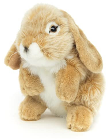 Uni-Toys - Widderkaninchen, stehend (beige) - 18 cm (Höhe) - Plüsch-Hase, Kaninchen - Plüschtier, Kuscheltier