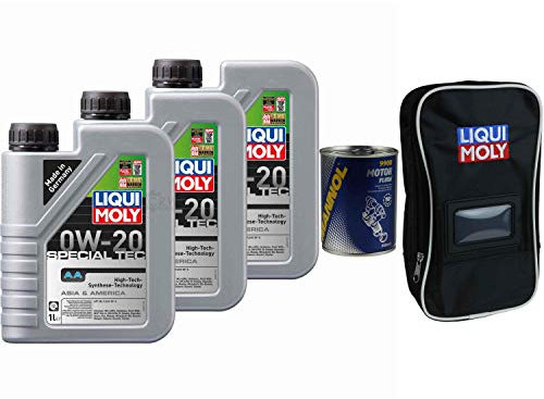QR-PARTS 69810350 3L Motoröl Liqui Moly Special Tec AA 0W-20 1xMotor Flush inkl. Tasche
