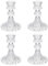 Bougeoir en Verre, bougeoirs Coniques Transparents, bougeoir en Verre Cristal pour Mariage, Maison, décoration de fête (Diamant, 4 pièces)