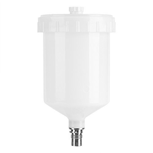 Sata Peinture Tasse en Plastique Tasse Air Gravité Peinture Pot Connecteur de Filetage pour Pistolet Pulvérisateur Capacité 600 Ml