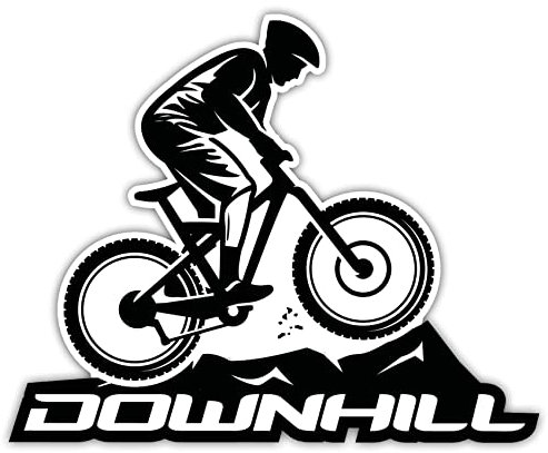Finest Folia Mountainbike Aufkleber für Auto Fahrrad Bike Helm Wasserflasche Gitarre Laptop Koffer Outdoor MTB Vinyl Sticker wasserfest selbstklebend Zubehör R201 (09 Downhill)