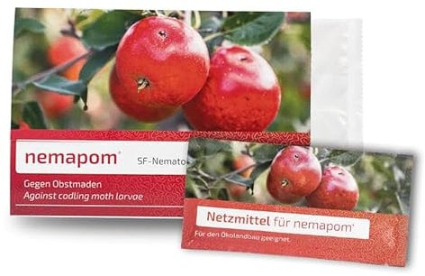 Apfelwickler bekämpfen mit e-nema SF Nematoden | 10 Mio. für 3 Hochstämme oder 10 Spalierbäume inkl. Netzmittel | nemapom