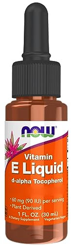 Now Foods, Vitamin E Liquid, 30ml, 60mg Vitamin E je Dosis, Geschmacksneutral, Vegan, Glutenfrei, GMO frei