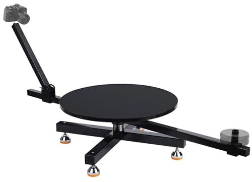GERAZAHO Spinner de versión estándar de 360 Grados, Plato Giratorio de fotografía Profesional, Control Deslizante de cámara Giratorio, para Video Comercial Grabación Envolvente 360