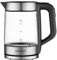 Concept RK4067 1,7L Glas-Wasserkocher mit Temperaturregelung: 50/70/80/90/100°C, 1850-2200 W, Warmhaltefunktion, Digitale Steuerung, Silber/Schwarz