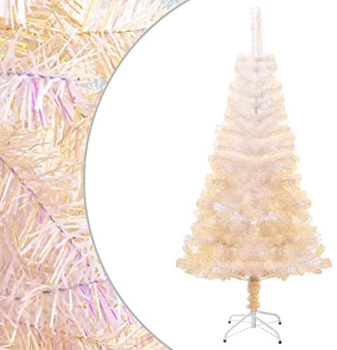 Home Hardware Künstlicher Weihnachtsbaum mit schillernden Spitzen, Weiß, 120 cm, PVC