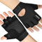RDX Gewichtheber-Handschuhe für Männer und Frauen, atmungsaktiv, mit halbem Finger, Fitnessstudio, guter Griff, Schwarz, Größe S