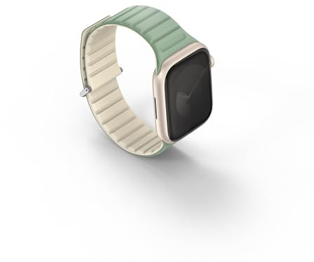 UNIQ Revix Evo wendbares magnetisches Uhrenarmband, kompatibel mit Apple Watch, 41 mm, Mintgrün / Beige