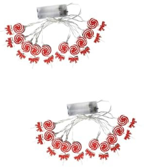 Gadpiparty 2stücke Lollipop Lichterkette Dekorative Partylichter Für Weihnachten Batteriebetrieben Für Kinderzimmer Und Feierlichkeiten Farbenfrohes Design Für Stimmungsvolle Atmosphäre