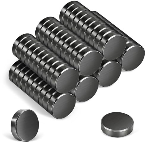 70 Stück Magnete für Magnettafel, 18 x 5mm Ferrit Magnete Stark, Magnete Schwarz Kühlschrankmagnete, Magnete Rund für Whiteboard, Pinnwand, Tafelmagnete, Kühlschrank Magneten