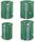 LILIIN Serbatoio dell'acqua piovana pieghevole da 200 l, serbatoio dell'acqua piovana con valvola di scarico, serbatoio dell'acqua in PVC con griglia di ingresso dell'acqua, 50 galloni, verde scuro
