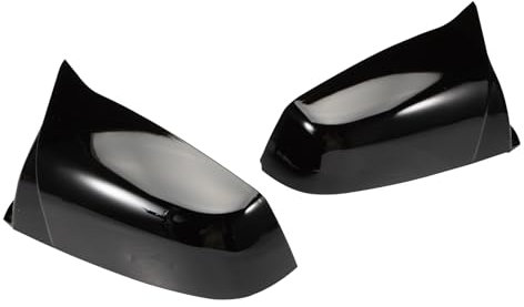 AUROLYNNE Spiegelkappen Rückspiegel abdeckung für F01 F10 F12 F13 Schwarz 2 PCS ABS