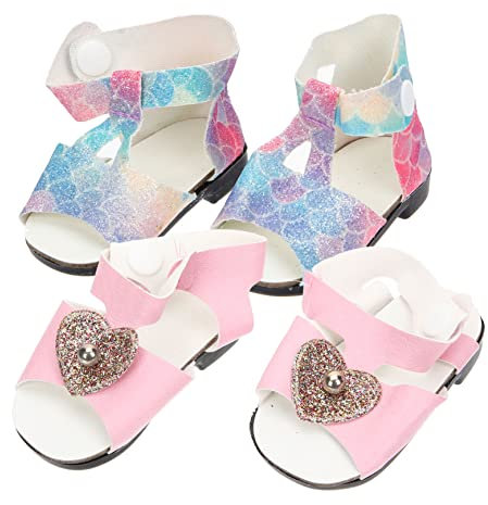 BESTonZON 2paare Kreative Kleine Puppenschuhe Simulationsschuhspielzeug Dekorative Minischuhe Aus Kunststoff Für Kleinkinder