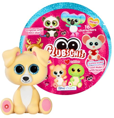 Generisch Blue Ocean Glubschis Sammelfigur Herz Serie 2 - Glubschi Glitzer - Figur Lollidog