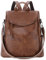 VX VONXURY Rucksack Damen Elegant, Anti-Diebstahl Cityrucksack Pu Leder Offene Rückentasche Wasserdicht Reiserucksack 2 in 1 Handtasche für Schule Arbeit Freizeit