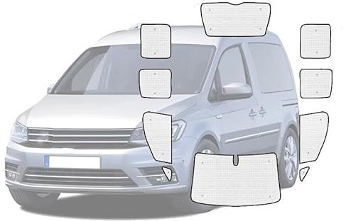 ODKBFG Auto Sonnenschutz Vorhang Für VW Für Caddy 2K 2003~2019 Maxi Volle Abdeckung Sonnenschirme Für Shuttle Für California Auto Windows Visier Auto Zubehör(All Windows)