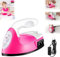Mini Plancha Plana para Cabello y Manualidades, Accesorios de Base de Carga para Cuentas, Ropa de Parche (Rojo Rosa)