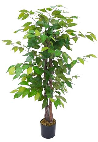 Pianta Finta Da Interno Artificiale Grandi Varie Altezze 100/150/180 Cm Artificiali Vari Modelli Modellabili Decorazioni Casa Ufficio - Albero di Fico - Altezza 100cm