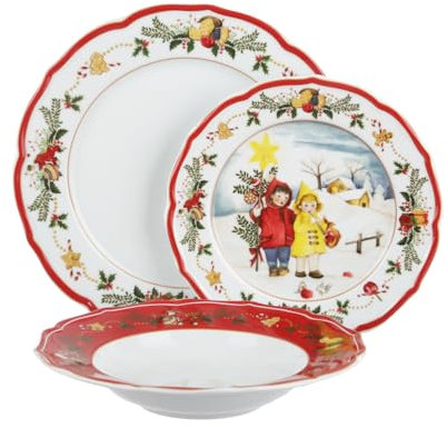 Tovaglietta 3 piatti Natale bambini rosso