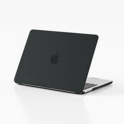 eleger Hülle kompatibel mit 16 MacBook Pro M4 (A3403 A3186) M3 (A2991) M2 (A2780) M1 (A2485) Pro/Max, Ausgabe 2024 2023 2021, Schutzhülle Hart Case, Mattschwarz