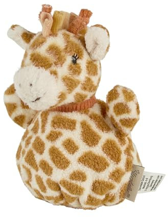 Sterntaler Knuddelsäckchen Giraffe Kaya - Aus weichem Flausch - Rasselball und Knisterpapier - Baby- und Kleinkindspielzeug - Fördert die Sinne und Motorik von Babys - Ideal als Geschenk, steingrau