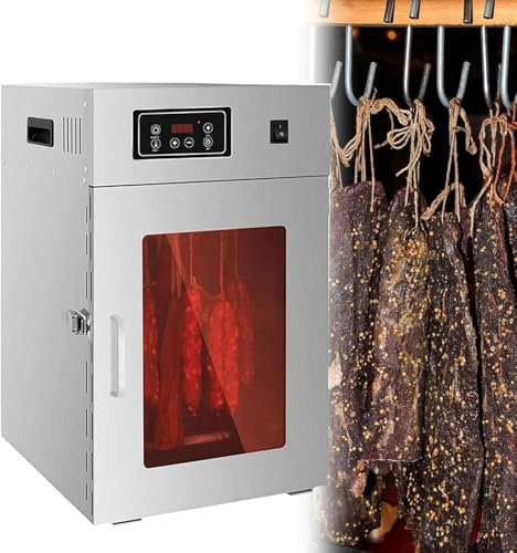 Essiccatore per alimenti commerciale, essiccatore automatico rotante per carne da 800 W con display LED touch-control, essiccatore di livello industriale con regolazione 30-90 °C