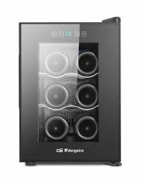 Orbegozo Vinoteca para vinos VT 640, 6 botellas, función auto-descongelación, 17 litros, negro