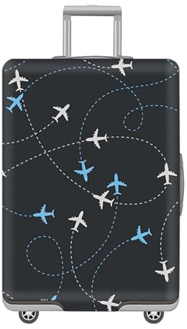 Luxvara Elastische Kofferhülle, 18-32 Zoll Kofferschutzhülle Elastisch, Kofferabdeckungen, Staubdichte Kofferbezug, Waschbare Gepäckabdeckung (M(22-25 Zoll))