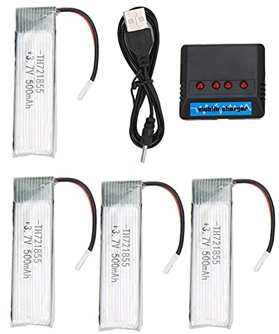 Julihai Lipo Battery, Lithium Rechargeable Battery Pack for RC Car and Helicopter 500mah 3.7v Lightweight High Power