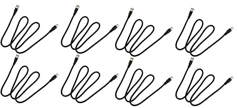 Deechate 8 cables de extensión de cable coaxial BNC macho a hembra CCTV de 3.3 pies de , color negro