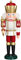 Seiffener Volkskunst Nussknacker König exklusiv 40 cm hoch Figur aus Holz Original Erzgebirgskunst rot-weiß-Gold