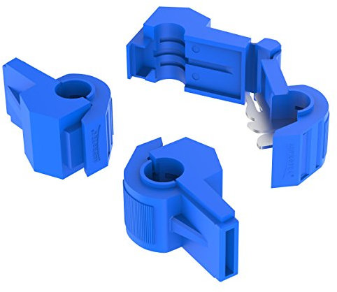 AUPROTEC 10x Rubacorrente Connettori Rapidi 0,75-2,5 mm² blu per Capicorda Maschio Morsetti Ruba Corrente Isolati PP Ottone Stagnato Terminali per Cavi Fili Elettrici