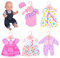 ebuddy 6 Sets Puppenkleidung Outfits für 14 bis 16 Zoll Neugeborene Babypuppen und für 18 Zoll American Girl
