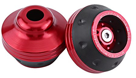 Fork Frame Sliders CNC Aluminum Front Fork Wheel Frame Sliders Motorbike Falling Protection Scooter Moped (Red)
