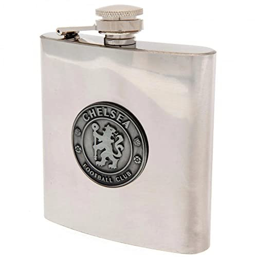 Chelsea Fc 6oz Stainless Steel Hip Flask Antique Style