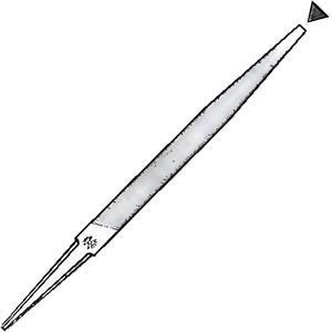 Feile zum Schärfen von Dreikantsägen mit scharfkantigem Schnitt - extra dünner Schnitt